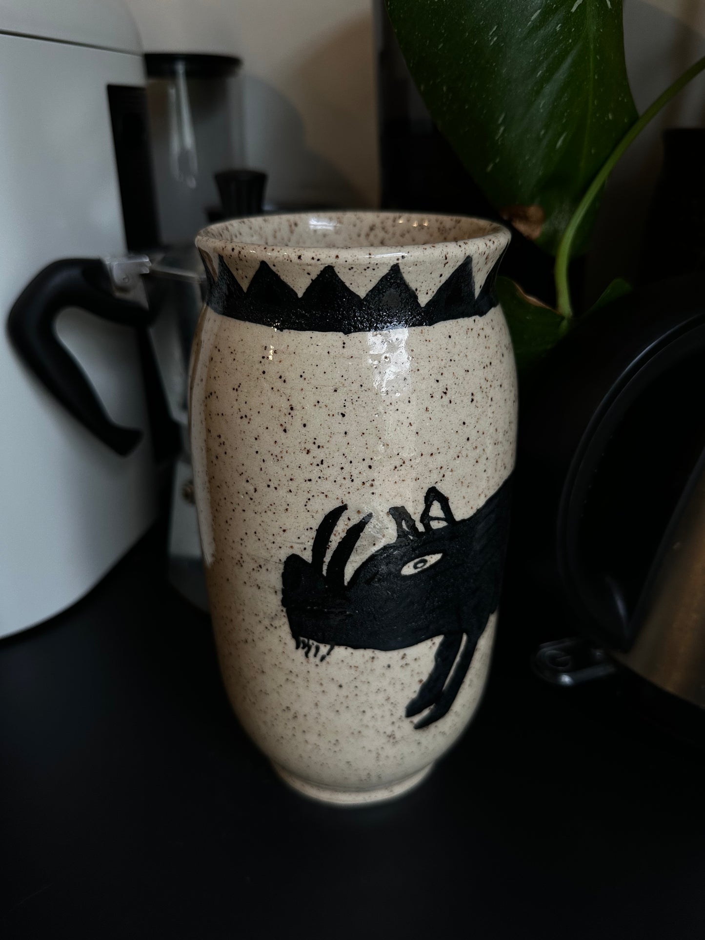 Tall Boar Flower Vase