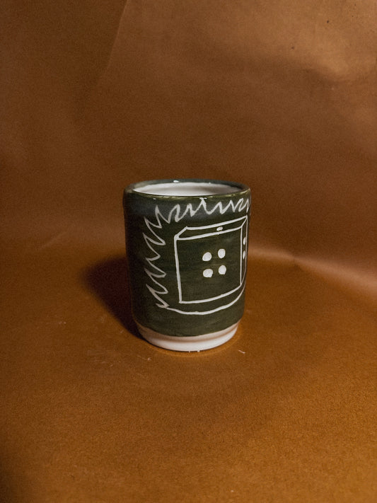 Sgraffito Dice Tumbler