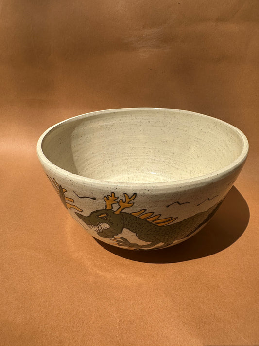 Green Dragon Serving Bowl