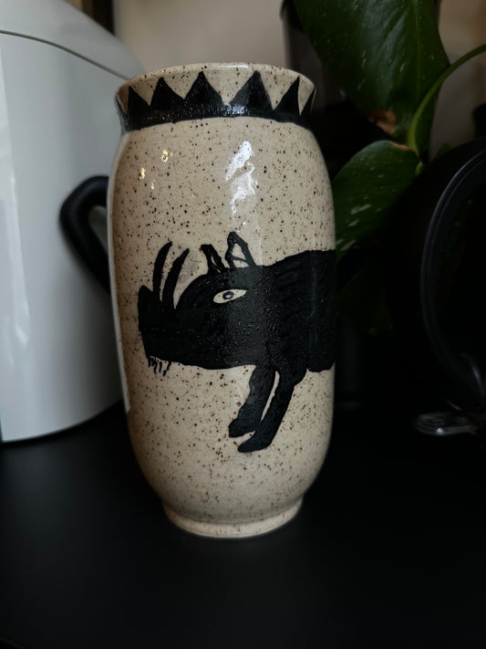 Tall Boar Flower Vase