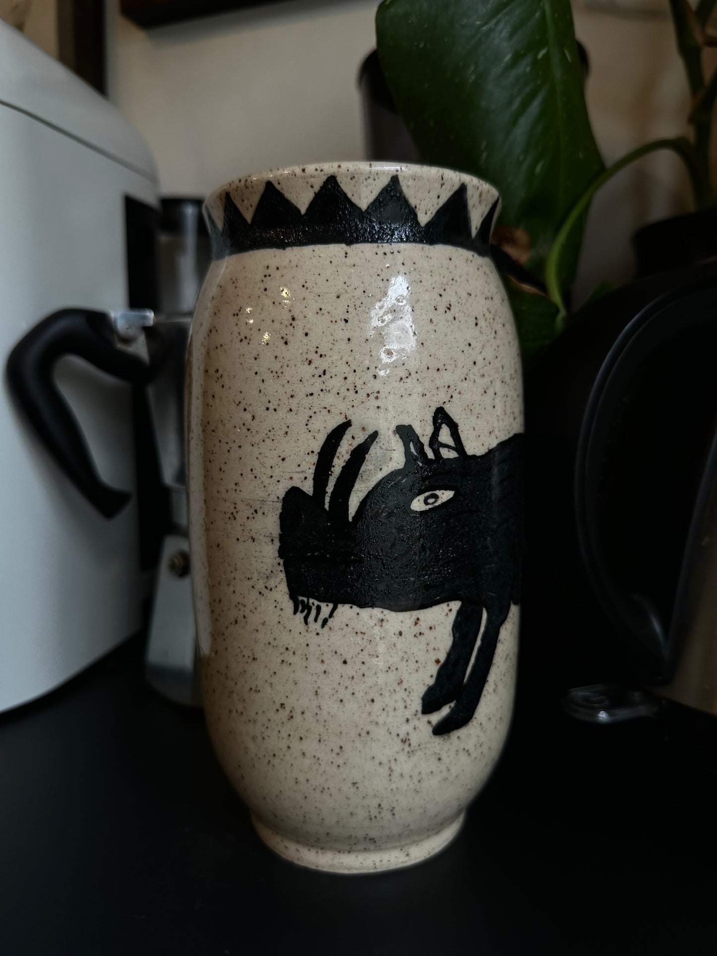 Tall Boar Flower Vase