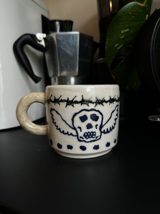Winged Skull Coffee Mug