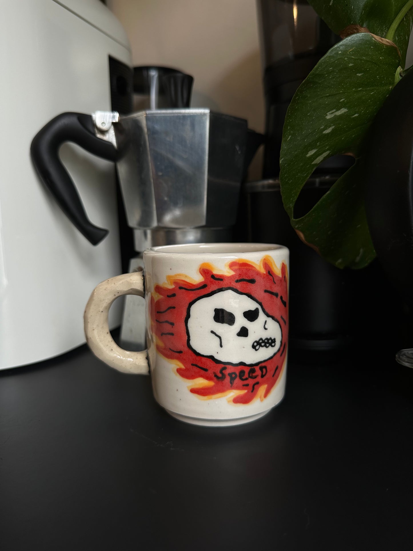 Flaming Skull Coffee Mug