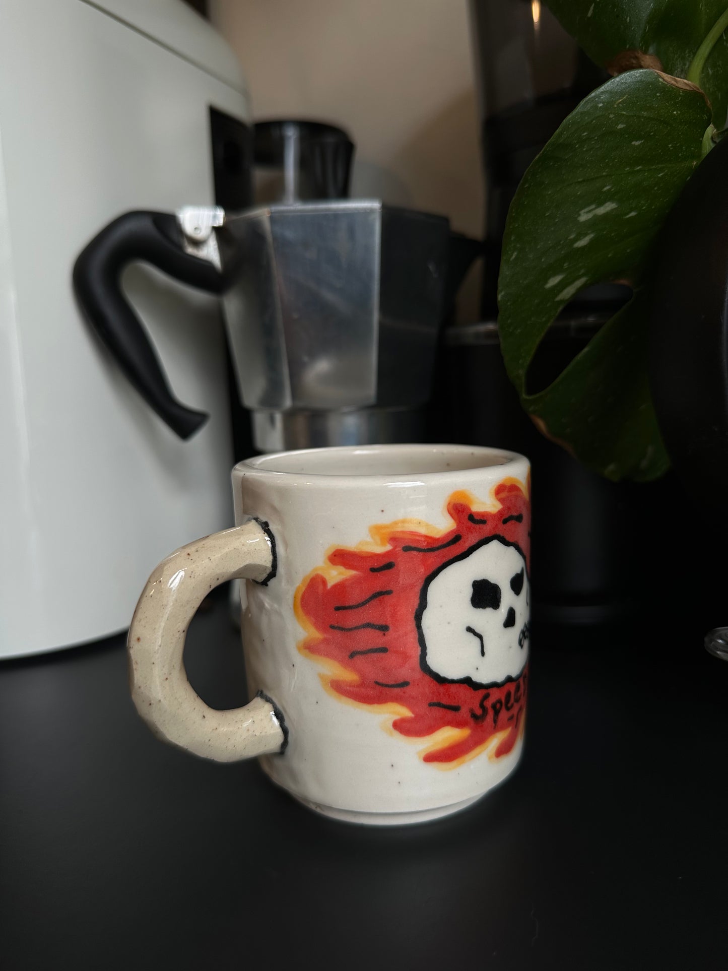 Flaming Skull Coffee Mug