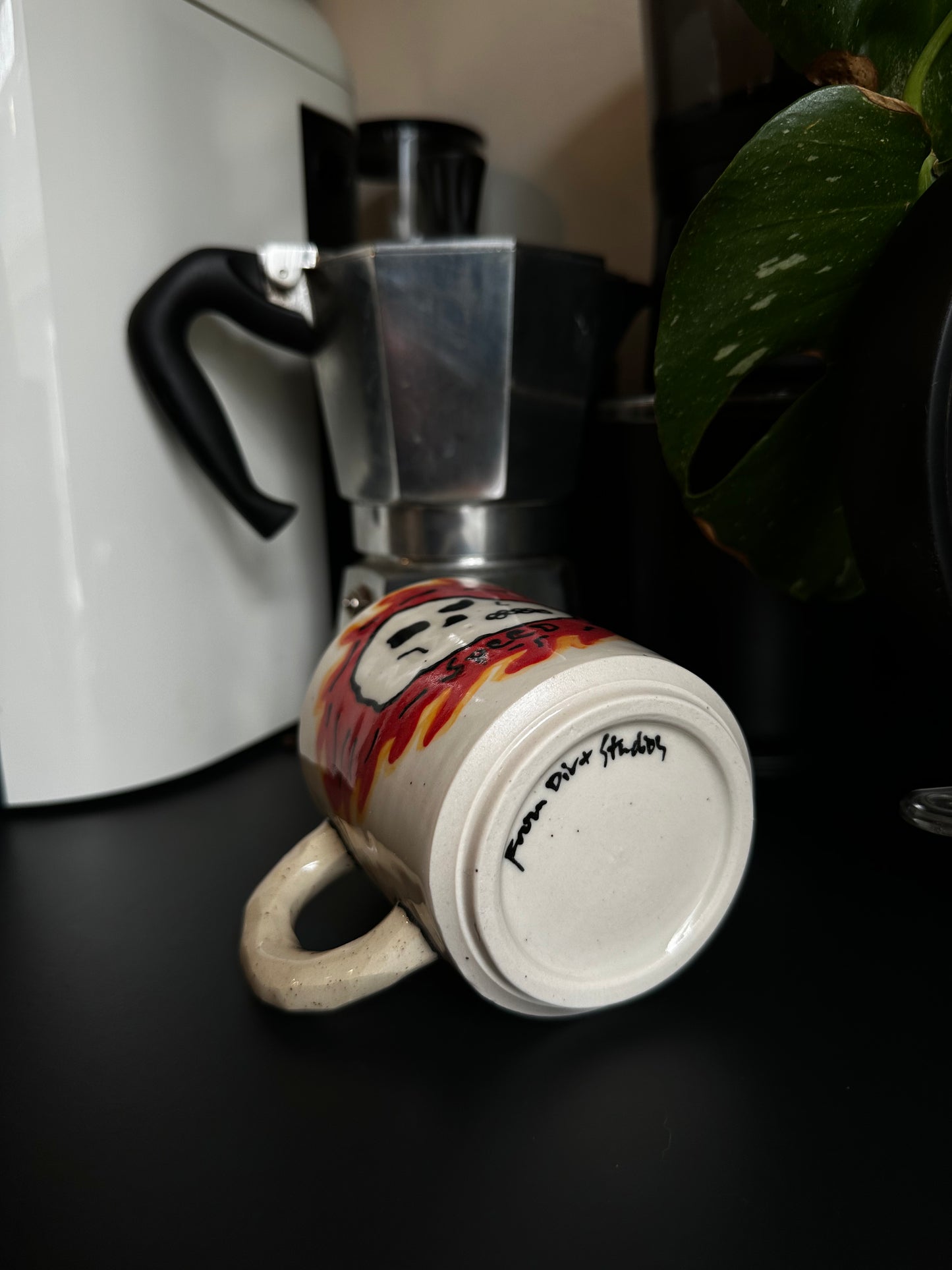 Flaming Skull Coffee Mug