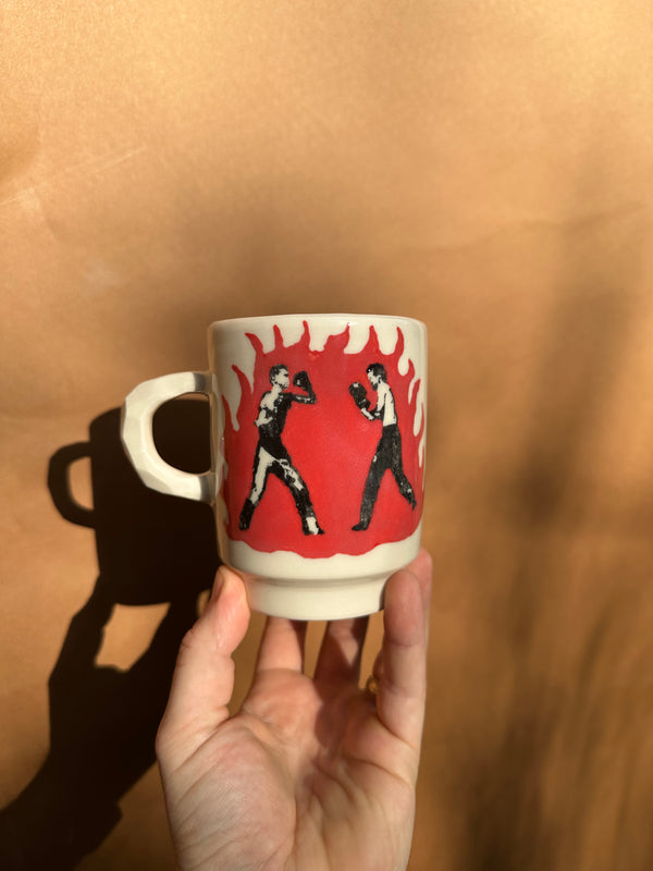 Flaming Hot Boxer Mug