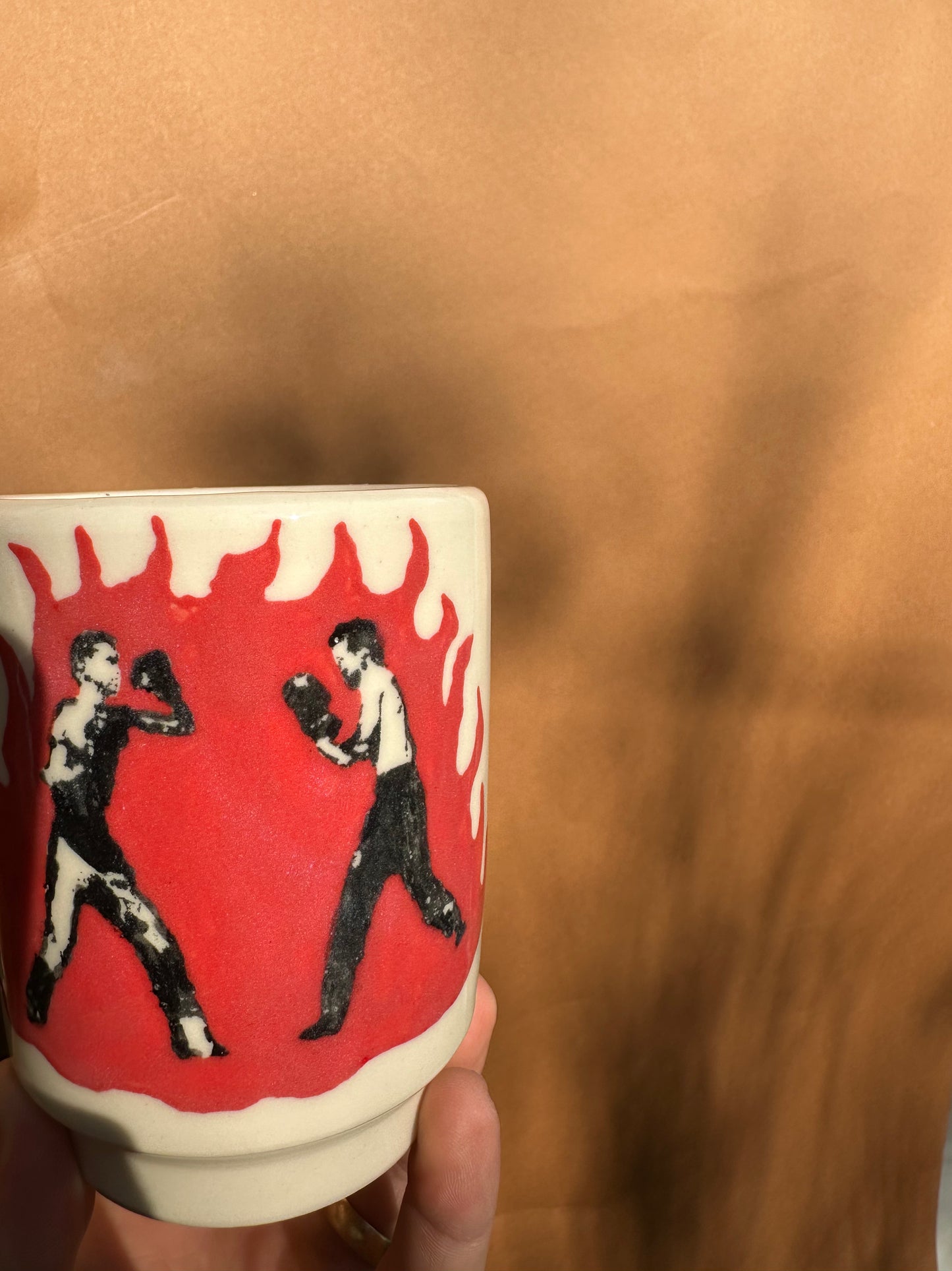 Flaming Hot Boxer Mug
